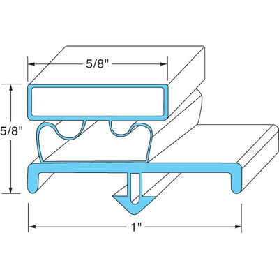 Beverage Air 703-963D11 Door Gasket 17" X 19-5/8"
