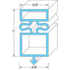 TRUE 810-862 Refrigerator  Door Gasket, 3/8" MAG, 1/8" X 54 1/8"