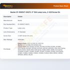 Baxter 01-1000V7-0027L 3" DIA Lamp Lens, 2-3/8 Screw On
