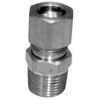 Hobart FP-085-42 Brass Male Connector - 3/8" MPT x 7/16" CCT Nut & Ferrule