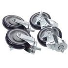 Krowne 28-141S Threaded Stem Caster Swivel W/ Brake 5" DIA 1/2"-13 X 1"