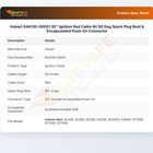 Hobart 844130-00001 30" Ignition  Red Cable W/ 90 Deg Spark Plug Boot & Encapsulated Push-On Connector