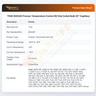 TRUE 800345 Freezer Temperature Control W/ Dial Coiled Bulb 25" Capillary