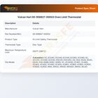 Vulcan Hart 00-958827-000G3 Oven Limit Thermostat