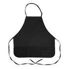 Allpoints 2104BLK KNG 27 In Bib Apron Rounded 3 Pocket Black