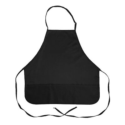 Allpoints 2104BLK KNG 27 In Bib Apron Rounded 3 Pocket Black