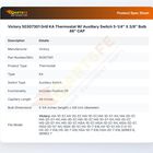 Victory 50307301 Grill KA Thermostat W/ Auxillary Switch 5-1/4" X 3/8" Bulb 48" CAP