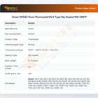 Groen 101542 Oven Thermostat Kit K Type Dip-Sealed 100-290&deg;F