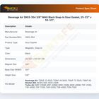 Beverage Air 3903-354 3/8" MAG Black Snap-In Door Gasket, 25-1/2" x 53-1/2",