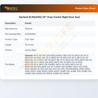 Garland GL1924402 25" Oven Center Right Door Seal
