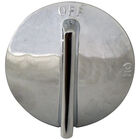 Imperial 1009 Chrome Knob 2" DIA OFF/ON Mount 0.240" 3/8" Metal Protrusion