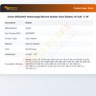 Groen GR125907 Red/orange Silicone Rubber Door Gasket, 14-5/8" X 18"