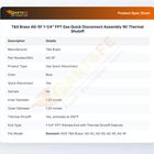 T&S Brass AG-5F Gas Quick Disconnect Assembly W/Thermal Shutoff 1-1/4" FPT