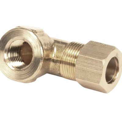 Vulcan Hart FP-086-43 Range Fitting Tube 90&deg; Brass 7/16" X 1/4" FPT