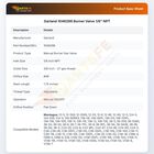 Garland 1046296 Burner Valve 1/8" NPT