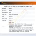 Blodgett 41163 Gas Broiler Thermocouple 36" Long 20-30mV