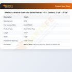 APW AS-21818019 Oven Door Strike Plate w/ 1-1/2" Centers, 2-1/4" x 1-1/8"