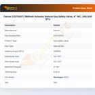Falcon 535750072 Natural Gas Safety Valve 4" WC 240000 BTU 7000