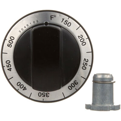 Garland 4512141 Infrared Broiler Thermostat Knob Dial 2-1/2" DIA 290" D-Mount Hub 150&deg;F-500&deg;F