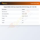 Kolpak 50000-0401 Door Heater Wire Kit W/ Foil Tape, 34" X 78, 115V
