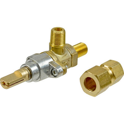 Southbend 4440409 Range NAT/LP Burner Valve W/1/8" MPT X 1/8" MPT 240" Stem 90&deg;