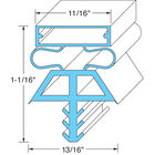 Vollrath/Idea-Medalie 22525-1075 4 Sided Gray Door Gasket W/ 3 Dart Snap-In Mount