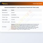 Garland GL9006800 5" Long Temperature Probe W/ 36" Wire Leads