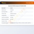 Cleveland 03518 Contactor 4P 30/40A 120V