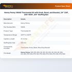 Henny Penny 14648 Thermostat Kit with Knob, Bezel, and Bracket,  24" CAP, 200-400F, 3/8" Stuffing Box