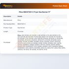 Pitco B8037301-C Fryer Gas Burner 11"