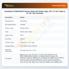 Southbend 1179949 Oven Rocker Switch W/Amber Light 7/8" X 1-1/2" Holes & 3x 1/4" Tab Terminals SPST