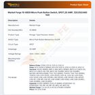 Market Forge 10-6859 Micro Push Button Switch, SPDT;20 AMP, 125/250/480 Volt