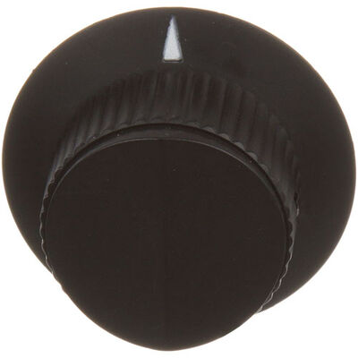 Blodgett 36616 Oven Black Indicator Knob W/White Arrow 1-7/8", 1/4" Hole With 2 Set Screws