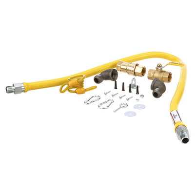 Dormont 34-S0289-48 Gas Hose Kit W/Ball Valve & Restraining Cable 1/2" X 48"