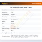 True E810802 Door Gasket 24 5/8" X 54 1/8"
