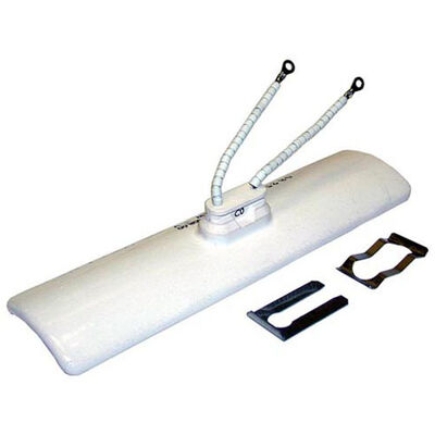 Hatco 02.07.008 White Ceramic Heater W/ 4" Wires and Ring Terminals, 10" X 2-1/2"