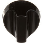 American Range A32001 Range Burner Knob Black Off/On 2-1/2" OD 0.240" D-Stem Flat Down 1/4" Protrusion