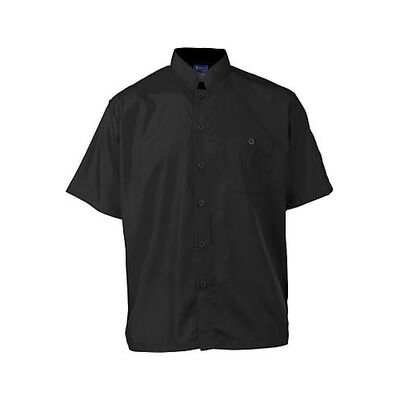 Allpoints 2126BKBKXL KNG XL  Active Chef Shirt Mens Black SS