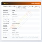 APW 69104-EGO Infinite Switch W/ 2 Horizontal Screws, Raised Base, 7/8" Long Shaft, D-Stem & Clip