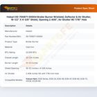 Hobart 00-700871-00004 Broiler Burner W/shield Deflector & Air Shutter 16-1/2" X 4-3/8" Shield Opening 2.408" Air Shutter W/7/16" Hole