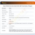 Hobart 355344 Oven Door Kit W/Rollers