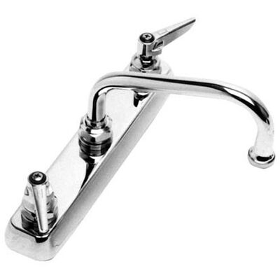 T&S Brass B-1123 Deck Mount Faucet 8" Centers 12" Nozzle