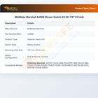 Middleby Marshall 44696 Blower Switch Kit W/ 7/8" Fit Hole