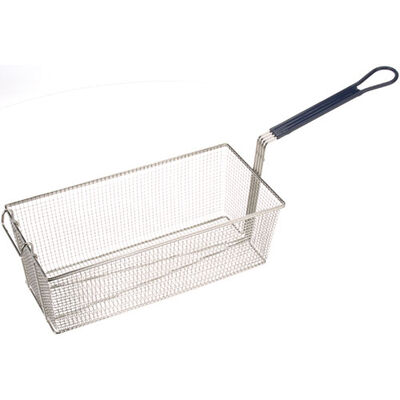 Garland GL1069900 Twin Fryer Basket Blue 17-1/8" L, 8-1/4" W, 6" H Font Hook, Blue Plastic coated Handle