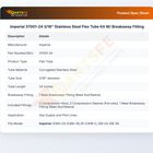 Imperial 37001-24 Flex Tube Kit W/Breakaway Fitting SS 3/16"