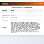 TRUE E875587 Door Spring Kit, 52-3/8"