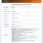 Bunn 40763.0001 Toggle Switch 1/2 DPST