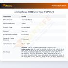 American Range 10460 Burner Head 6-1/4" Dia.  Ci
