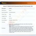 Baxter 01-1000V6-00225 Dishwasher Relay W/ 6 Tab Terminals, 120V