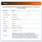 Bunn 03357.0000 SPST Rocker Switch W/ Amber Light, 7/8" X 1-1/2" Holes & 3x 1/4" Tab Terminals